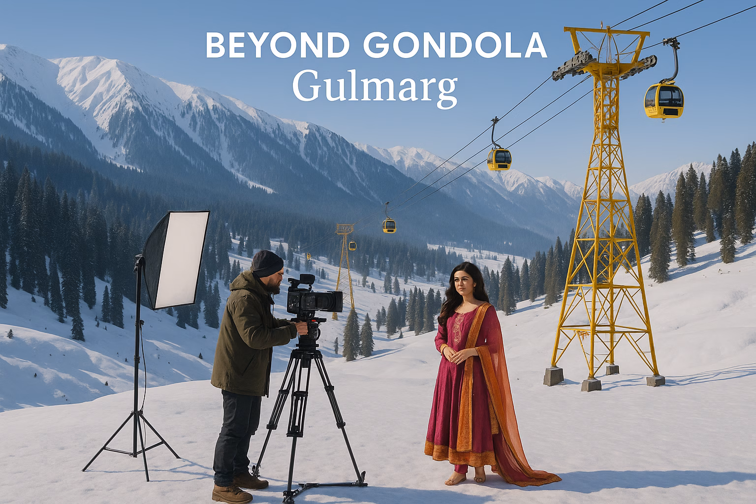 Bollywood shooting spot Gulmarg beyond gondola photography