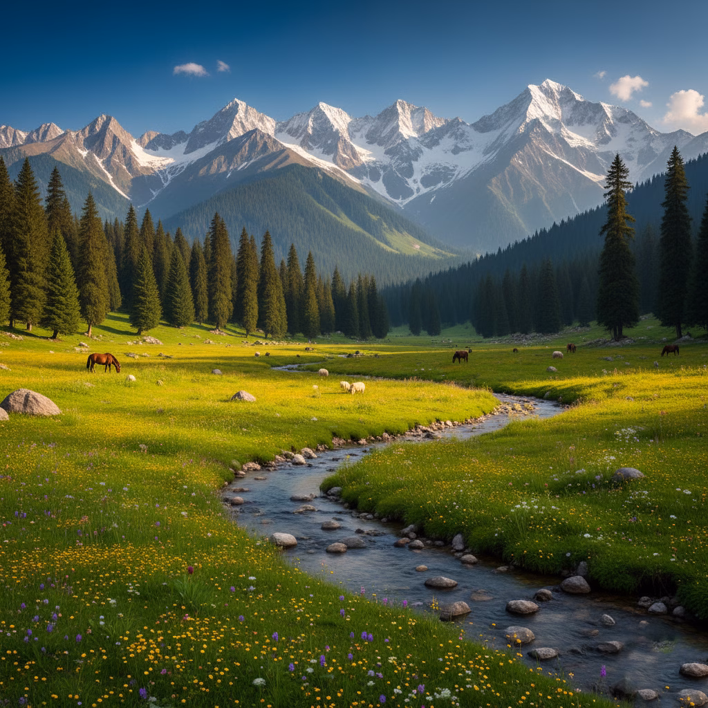 Yusmarg meadow view – breathtaking places in Kashmir to visit