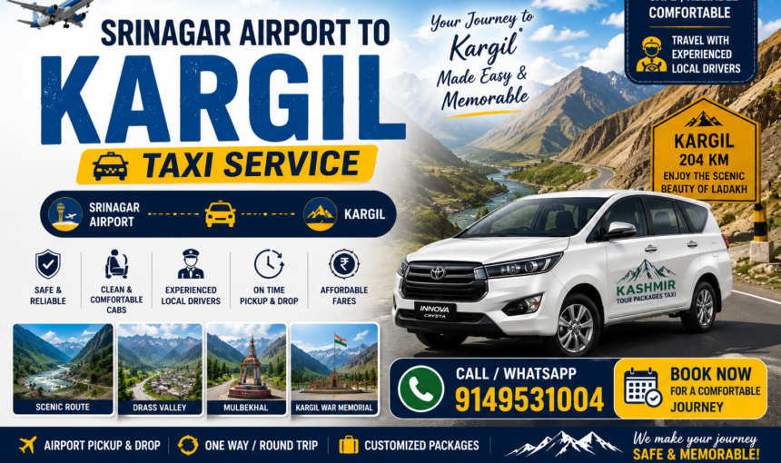 Srinagar Airport to Kargil Taxi Service | ₹6,000 Fare, 202 km via Zoji La 5 Srinagar Airport to Kargil Taxi Service | ₹6,000 Fare, 202 km via Zoji La