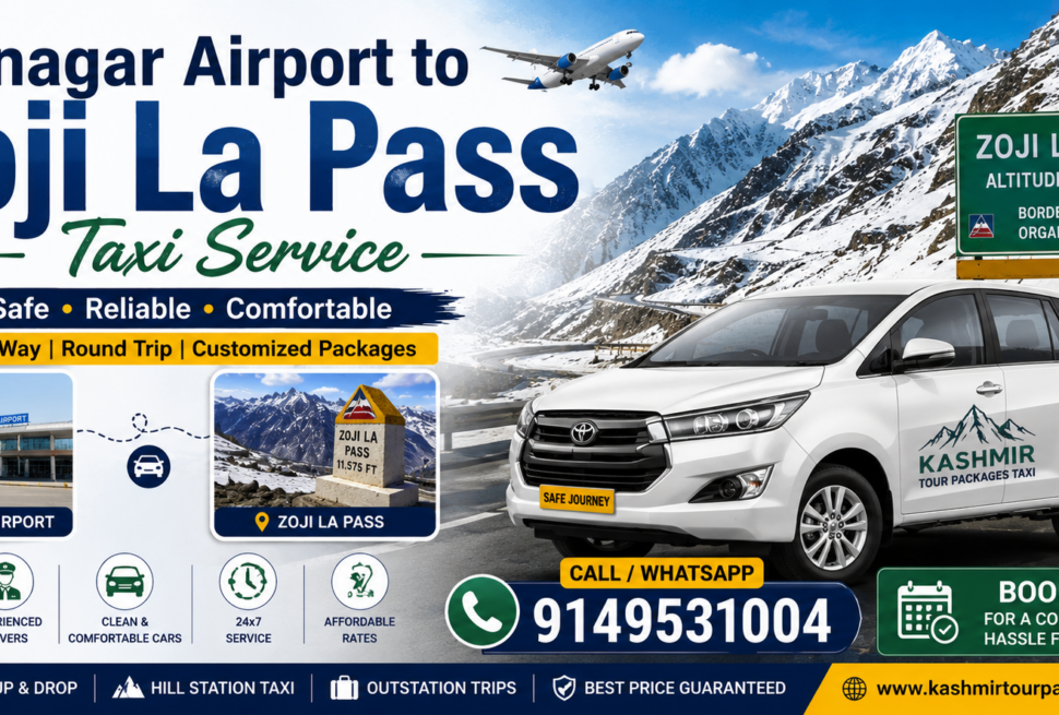 Srinagar Airport to Zoji La Pass Taxi Service